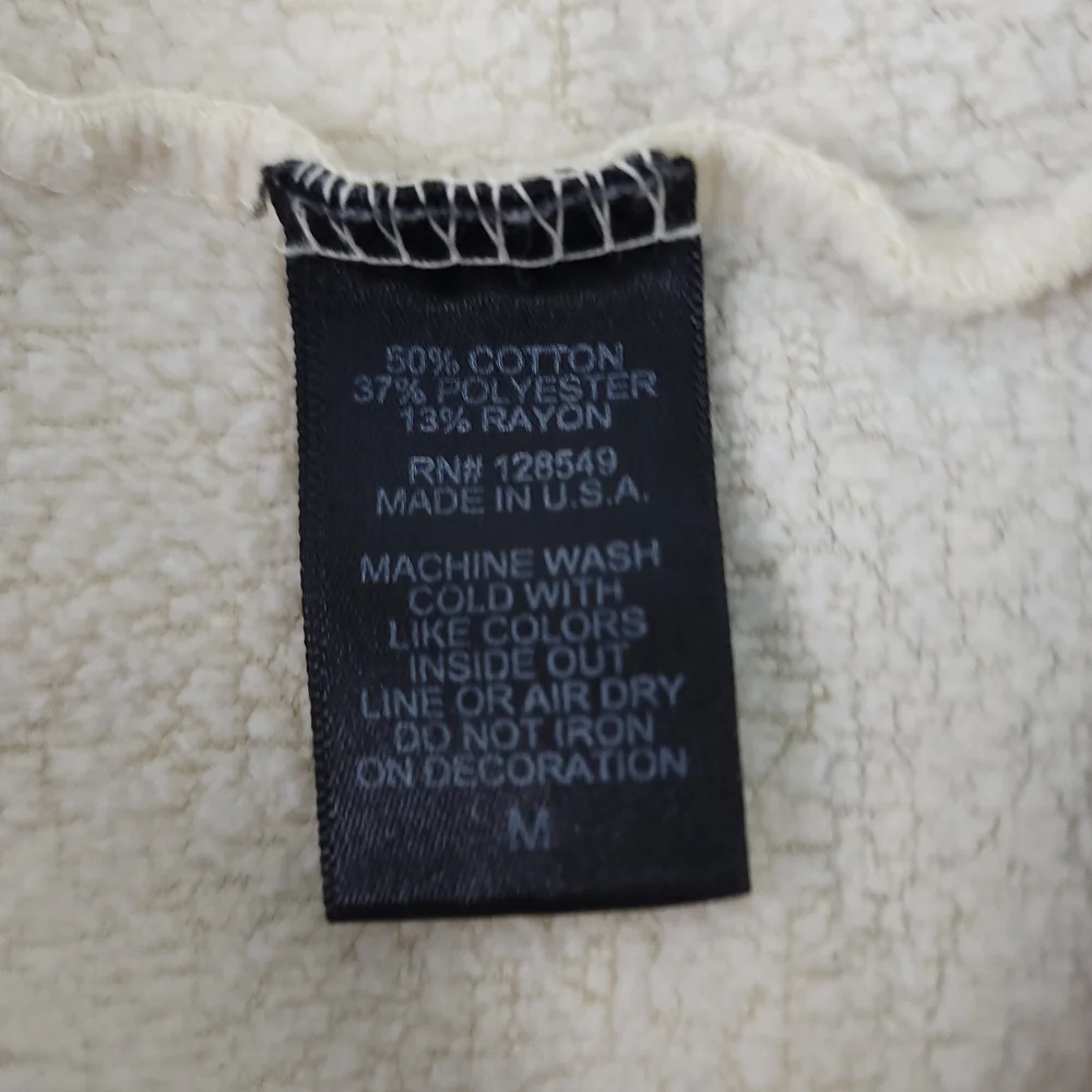 Aviator Nation 5 Stripe Zip Hoodie in Vintage White Medium - Picture 8 of 8